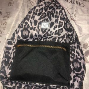 Herschel leopard print book-bag